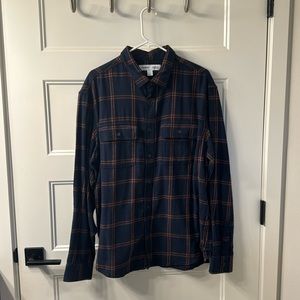 Mens Old Navy Flannel Shirt, Size XL, Navy